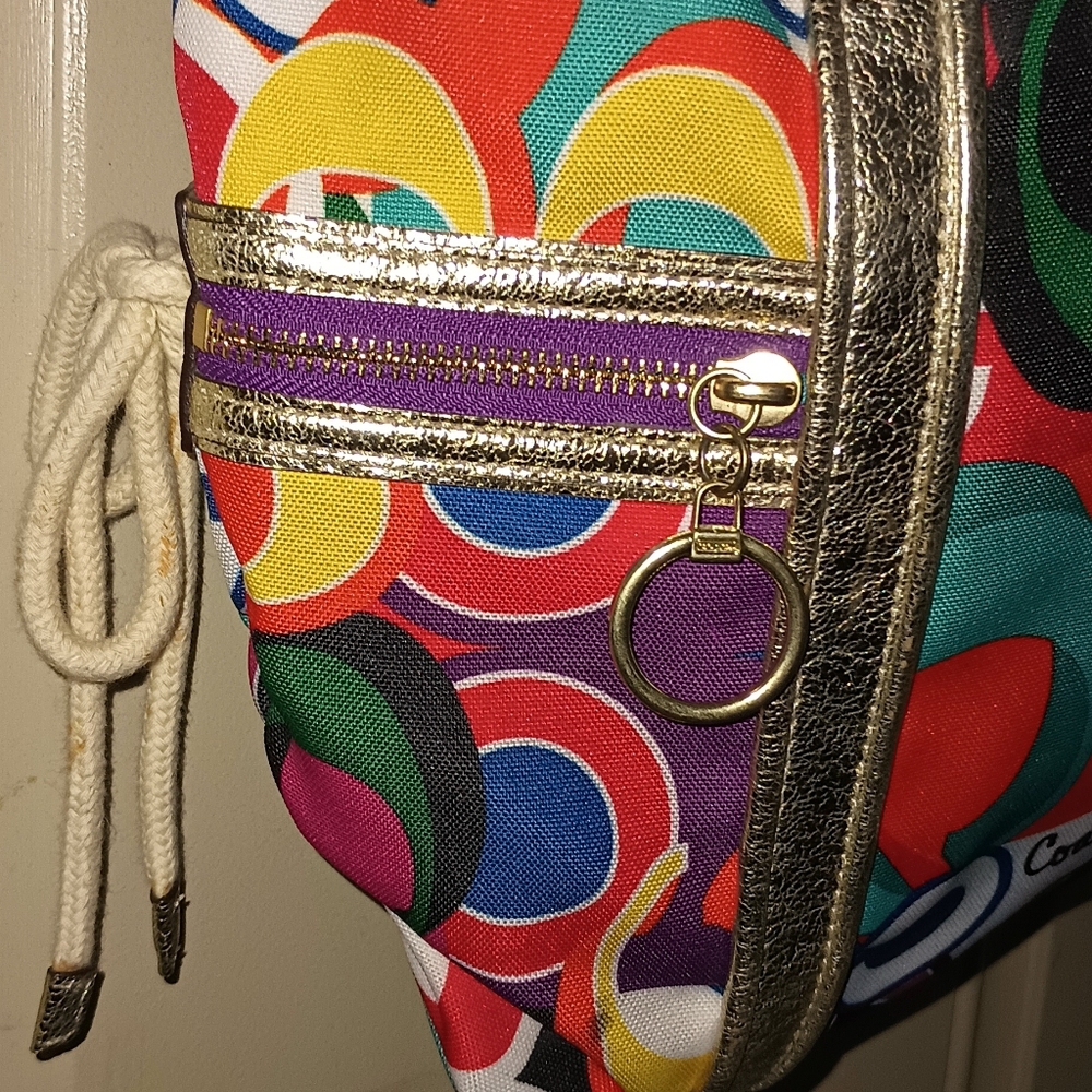Vintage Coach Colorful Handbag - Picture 3 of 9